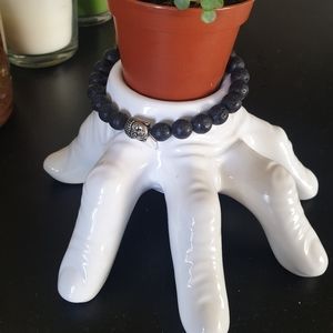 Adjustable gemstone healing bracelet - LAVA STONE